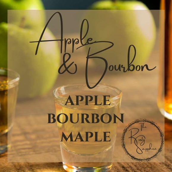 Apple & Bourbon Scented Soy Wax Candle & Melts