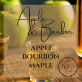 Apple & Bourbon Scented Soy Wax Candle & Melts