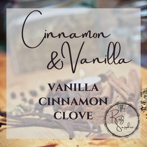 Cinnamon & Vanilla Scented Soy Wax Candle & Melts