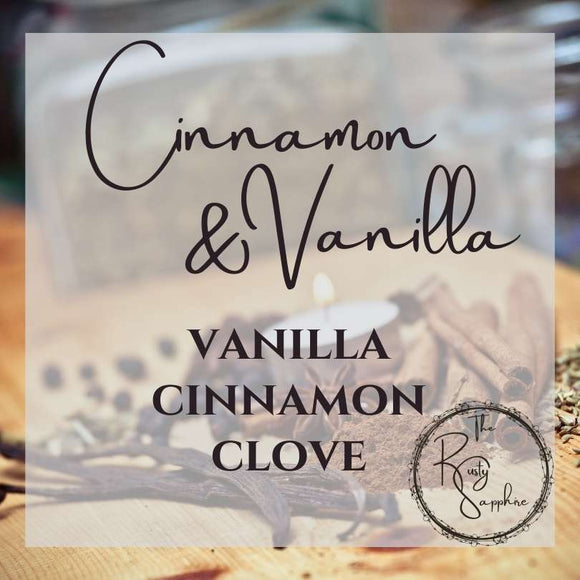 Cinnamon & Vanilla Scented Soy Wax Candle & Melts