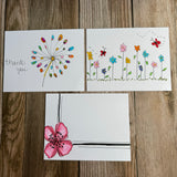 Handmade Thank You Cards No. 3, Set of 6