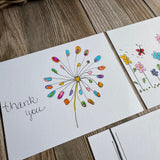 Handmade Thank You Cards No. 3, Set of 6