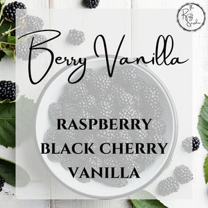 Berry Vanilla Scented Soy Wax Candle