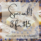 Handmade Goat's Milk Bar Soap, Spring Time 4oz